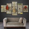 Cereals Grain Food Spoon - Kitchen 5 Panel Canvas Art Wall Decor