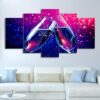 Champagne Toast Celebration - Abstract 5 Panel Canvas Art Wall Decor