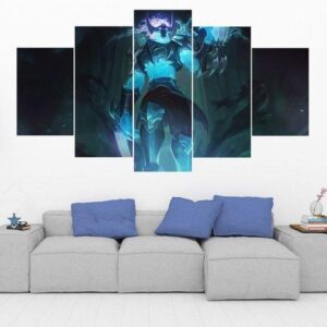 Championship Zed - League Of Legends - Gaming 5 Panel Canvas Art Wall Decor