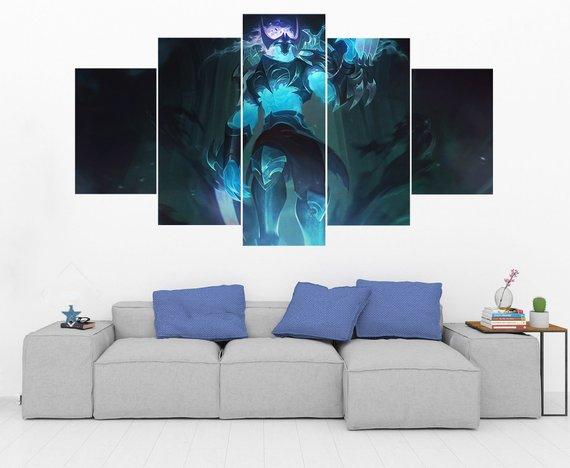 Championship Zed - League Of Legends - Gaming 5 Panel Canvas Art Wall Decor Championship Zed - League Of Legends - Gaming 5 Panel Canvas Art Wall Decor