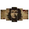Che Guevara - Famous Person 5 Panel Canvas Art Wall Decor