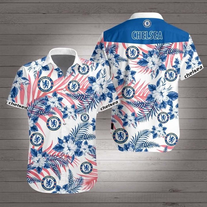 Chelsea Football Club Premier League Hawaiian Shirt Chelsea Football Club Premier League Hawaiian Shirt