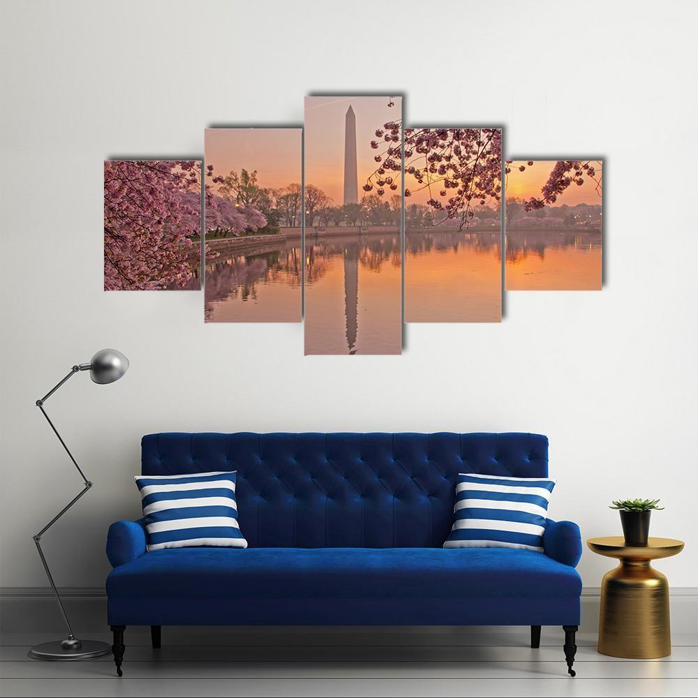 Cherry Blossom Festival - Nature 5 Panel Canvas Art Wall Decor Cherry Blossom Festival - Nature 5 Panel Canvas Art Wall Decor