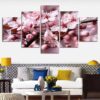 Cherry Blossoms 04 - Nature 5 Panel Canvas Art Wall Decor