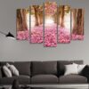 Cherry Drops - Nature 5 Panel Canvas Art Wall Decor