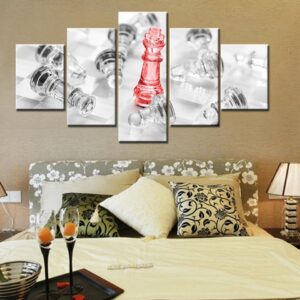 Chess 23 - Gaming 5 Panel Canvas Art Wall Decor