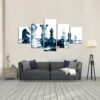 Chess 24 - Gaming 5 Panel Canvas Art Wall Decor