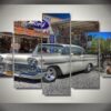 Chevrolet 1958 Chevy 01 -Automative 5 Panel Canvas Art Wall Decor