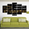 Chevrolet Symbol Rustic Flag 3 - Abstract 5 Panel Canvas Art Wall Decor