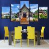 Chiang Mai Temple Thailand - Religion 5 Panel Canvas Art Wall Decor