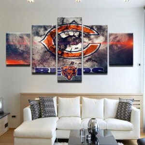 Chicago Bears 5 - Sport 5 Panel Canvas Art Wall Decor