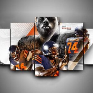 Chicago Bears - Jermon Bushrod - Sport 5 Panel Canvas Art Wall Decor