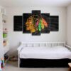 Chicago Blackhawks Exclusive - Sport 5 Panel Canvas Art Wall Decor