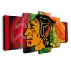 Chicago Blackhawks (New Indian) - Sport 5 Panel Canvas Art Wall Decor