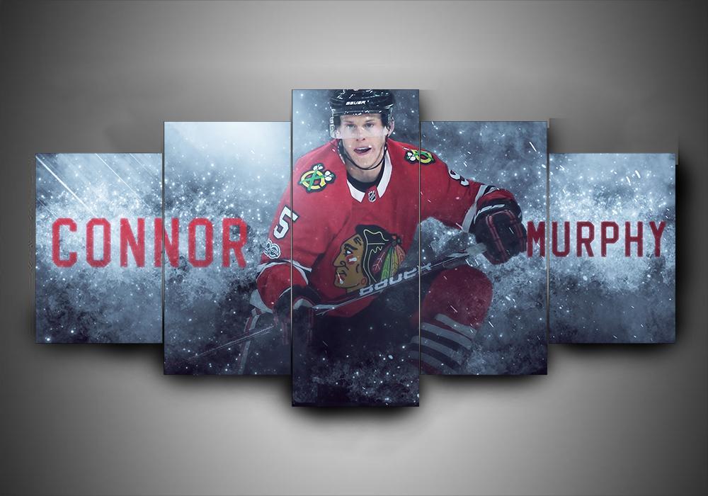 Chicago Blackhawks - Connor Murphy - Sport 5 Panel Canvas Art Wall Decor Chicago Blackhawks - Connor Murphy - Sport 5 Panel Canvas Art Wall Decor