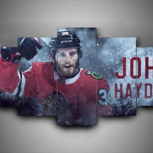 Chicago Blackhawks - John Hayden - Sport 5 Panel Canvas Art Wall Decor
