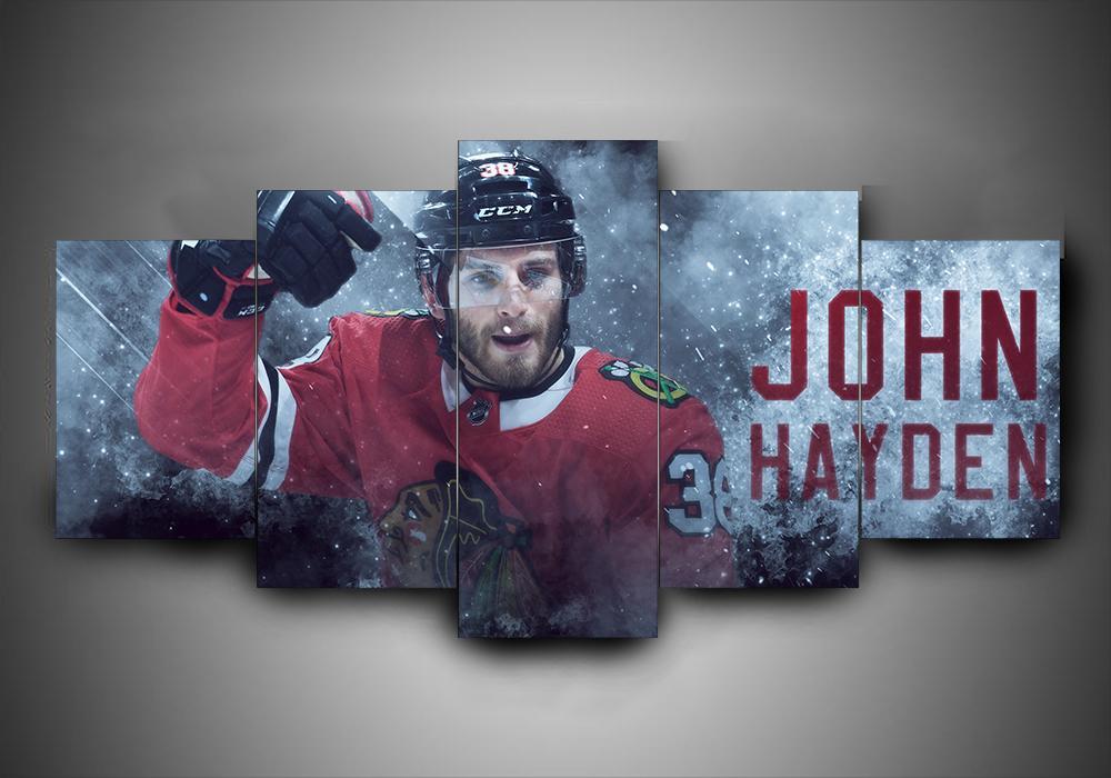 Chicago Blackhawks - John Hayden - Sport 5 Panel Canvas Art Wall Decor Chicago Blackhawks - John Hayden - Sport 5 Panel Canvas Art Wall Decor