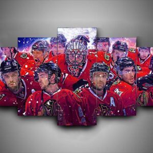 Chicago Blackhawks - Team - Sport 5 Panel Canvas Art Wall Decor