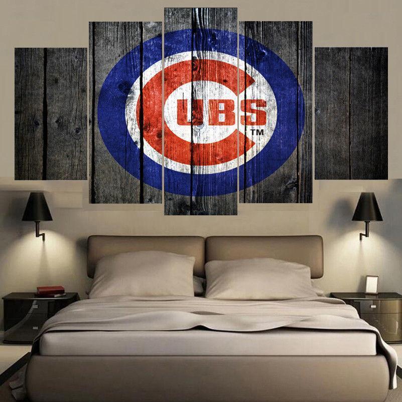 Chicago Cubs 1 Sport - 5 Panel Canvas Art Wall Decor Chicago Cubs 1 Sport - 5 Panel Canvas Art Wall Decor