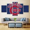 Chicago Cubs Sports Team 1 - Sport 5 Panel Canvas Art Wall Decor