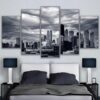 Chicago Skyline - Nature 5 Panel Canvas Art Wall Decor