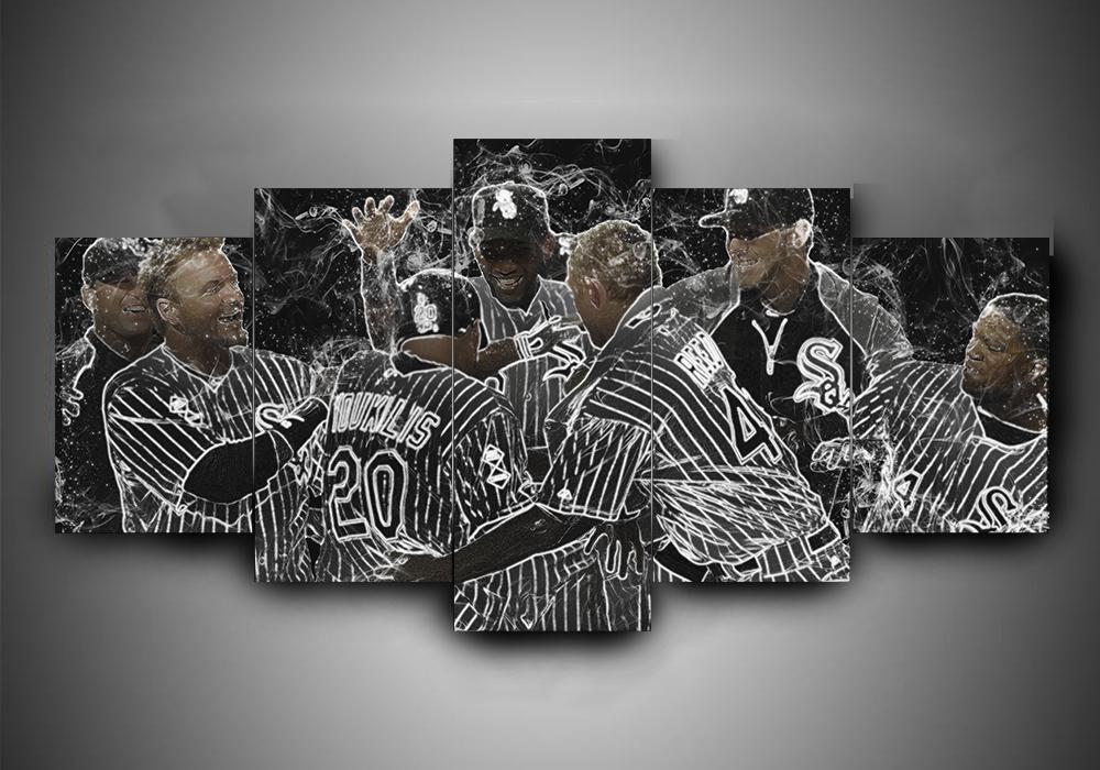 Chicago White Sox - Sport 5 Panel Canvas Art Wall Decor Chicago White Sox - Sport 5 Panel Canvas Art Wall Decor