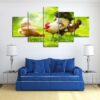 Chickens - Animal 5 Panel Canvas Art Wall Decor