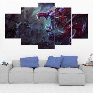 Cho’Gath - League Of Legends - Gaming 5 Panel Canvas Art Wall Decor