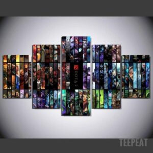 Choose Your Hero - Gaming 5 Panel Canvas Art Wall Decor