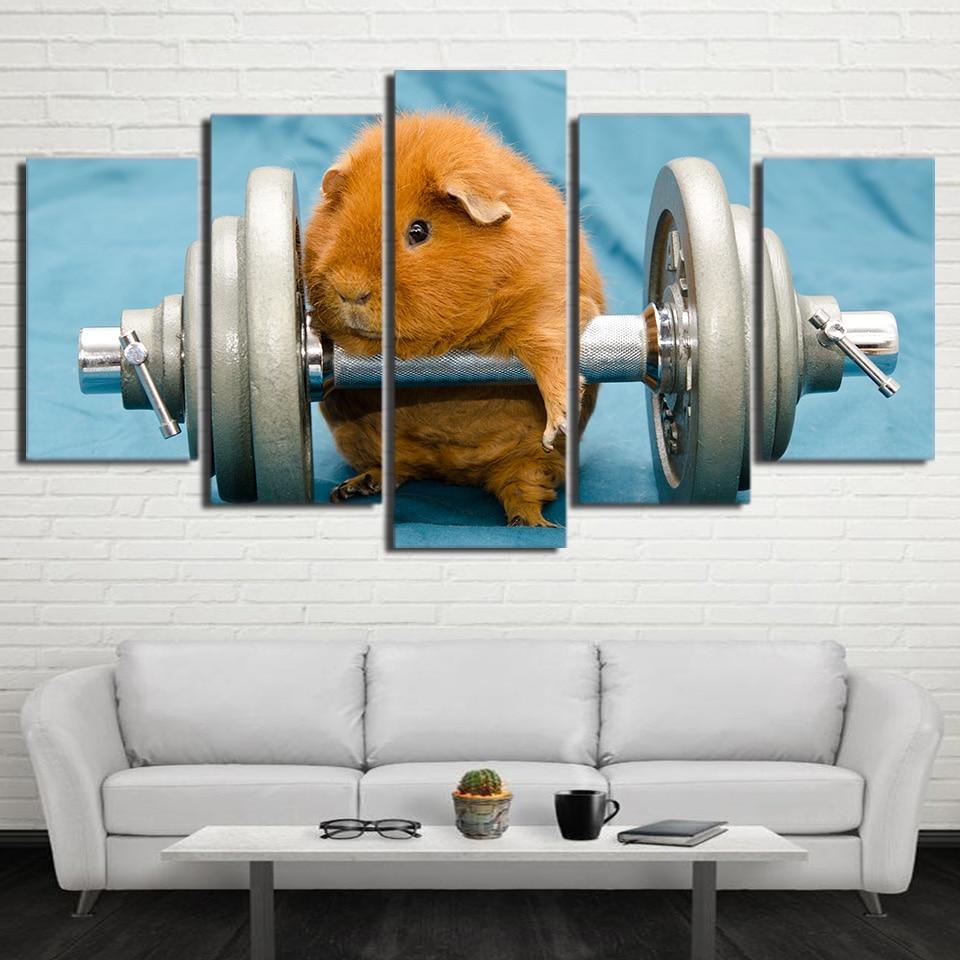 Chow Dumbells Ancient Breed Chowdren - Animal 5 Panel Canvas Art Wall Decor Chow Dumbells Ancient Breed Chowdren - Animal 5 Panel Canvas Art Wall Decor