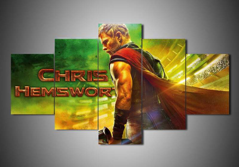 Chris Hemsworth 2 - Famous Person 5 Panel Canvas Art Wall Decor Chris Hemsworth 2 - Famous Person 5 Panel Canvas Art Wall Decor