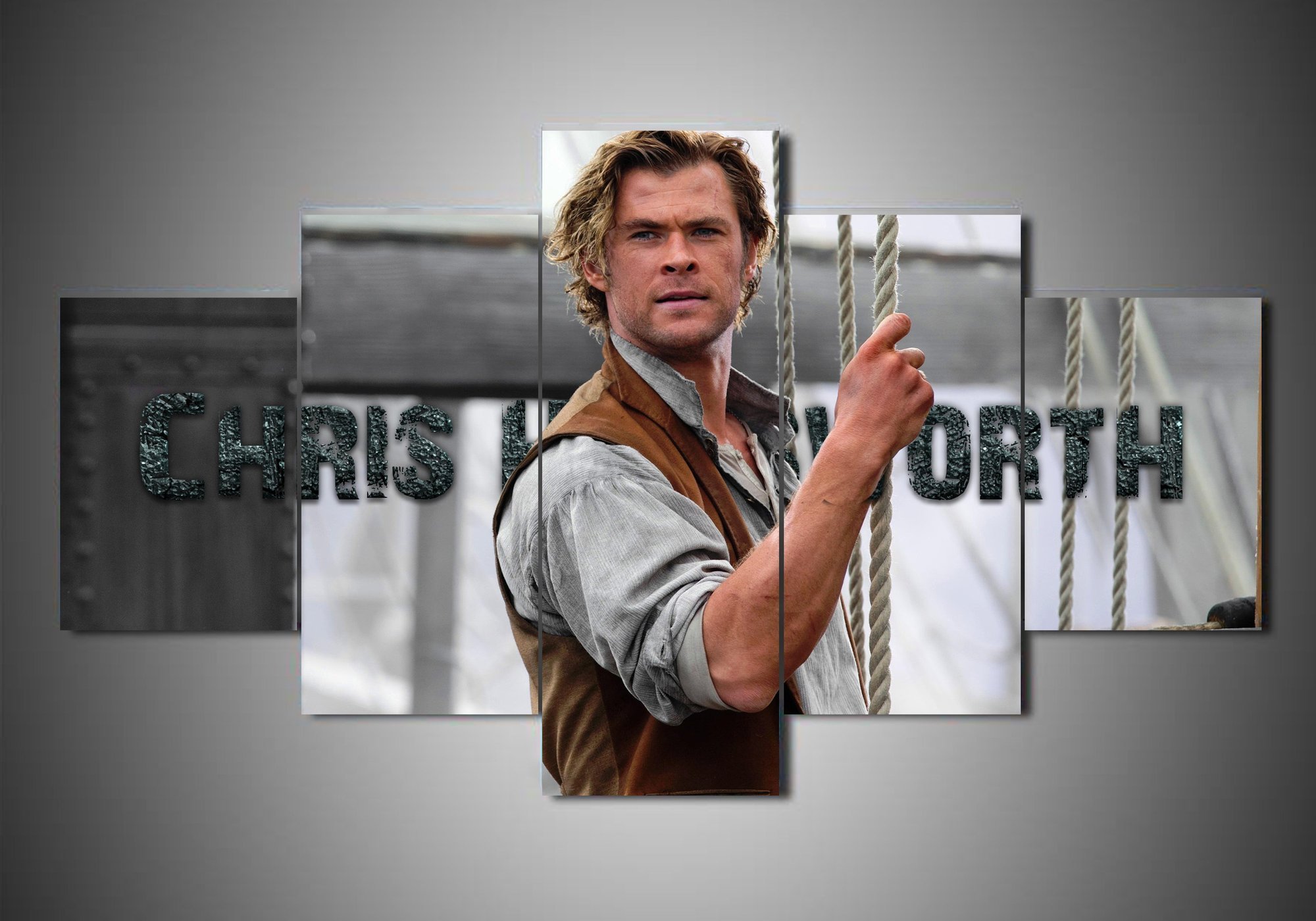 Chris Hemsworth 3 - Famous Person 5 Panel Canvas Art Wall Decor Chris Hemsworth 3 - Famous Person 5 Panel Canvas Art Wall Decor