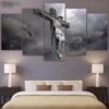 Christ On The Cross - Religion 5 Panel Canvas Art Wall Decor