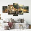 Christian Jesus Mary Magdelene - Religion 5 Panel Canvas Art Wall Decor