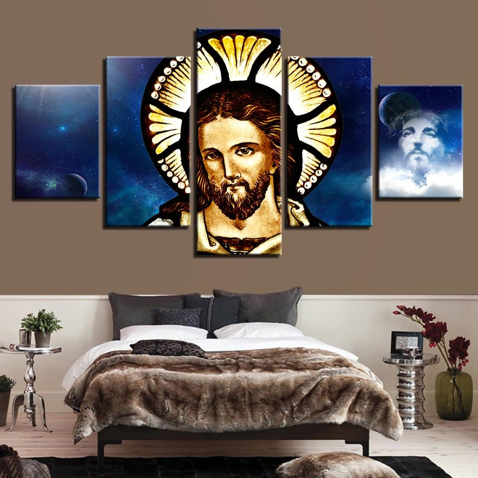 Christian Religion Jesus - Religion 5 Panel Canvas Art Wall Decor Christian Religion Jesus - Religion 5 Panel Canvas Art Wall Decor