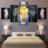 Christian religion cross Jesus 1 - Religion 5 Panel Canvas Art Wall Decor