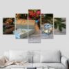 Christmas 1 - Abstract 5 Panel Canvas Art Wall Decor