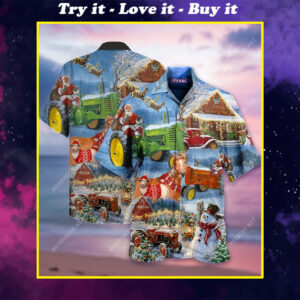 Christmas Animal Farm Full Printing Hawaiian Shirt