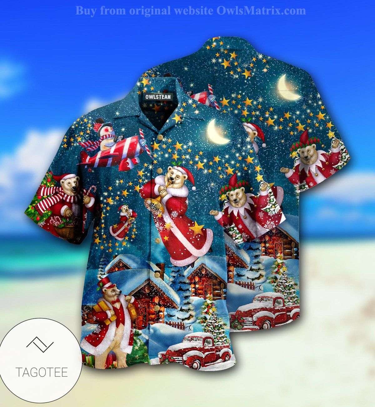 Christmas Bear Santa Limited Hawaiian Shirt- Tagotee Christmas Bear Santa Limited Hawaiian Shirt- Tagotee