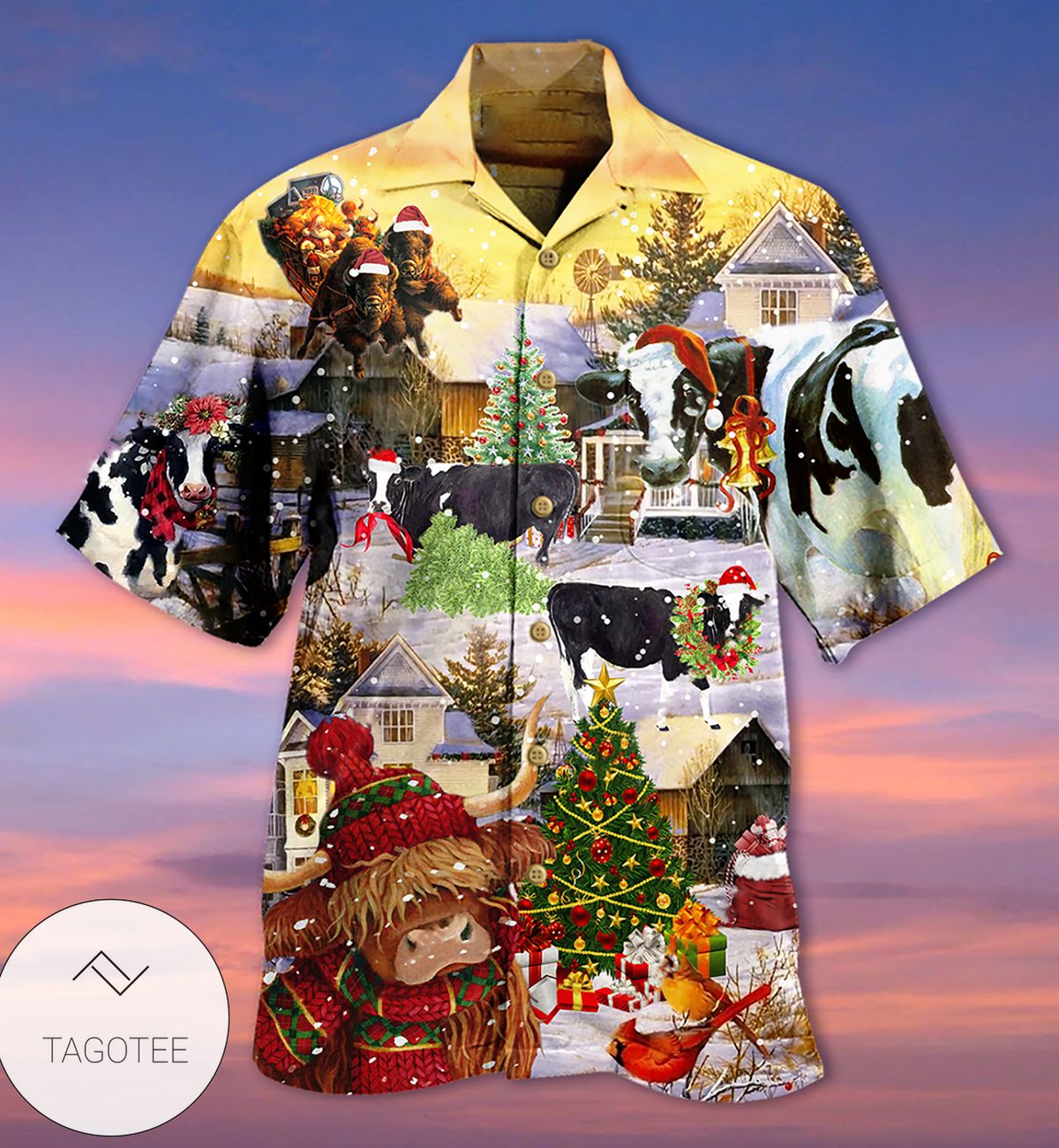 Christmas Cows Love Animals Love Limited Edition Hawaiian Shirt Christmas Cows Love Animals Love Limited Edition Hawaiian Shirt