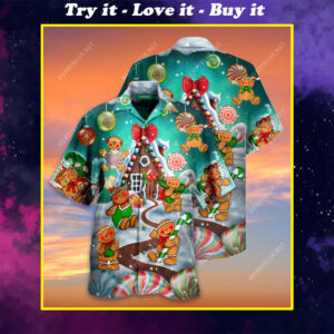 Christmas Gingerbread Cookies Full Printing Hawaiian Shirt