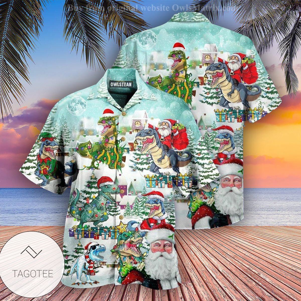 Christmas Have A Roarsome Edition Hawaiian Shirt- Tagotee Christmas Have A Roarsome Edition Hawaiian Shirt- Tagotee