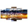 Christmas Night Light - Nature 5 Panel Canvas Art Wall Decor