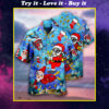 Christmas Santa Claus Diving Full Printing Hawaiian Shirt