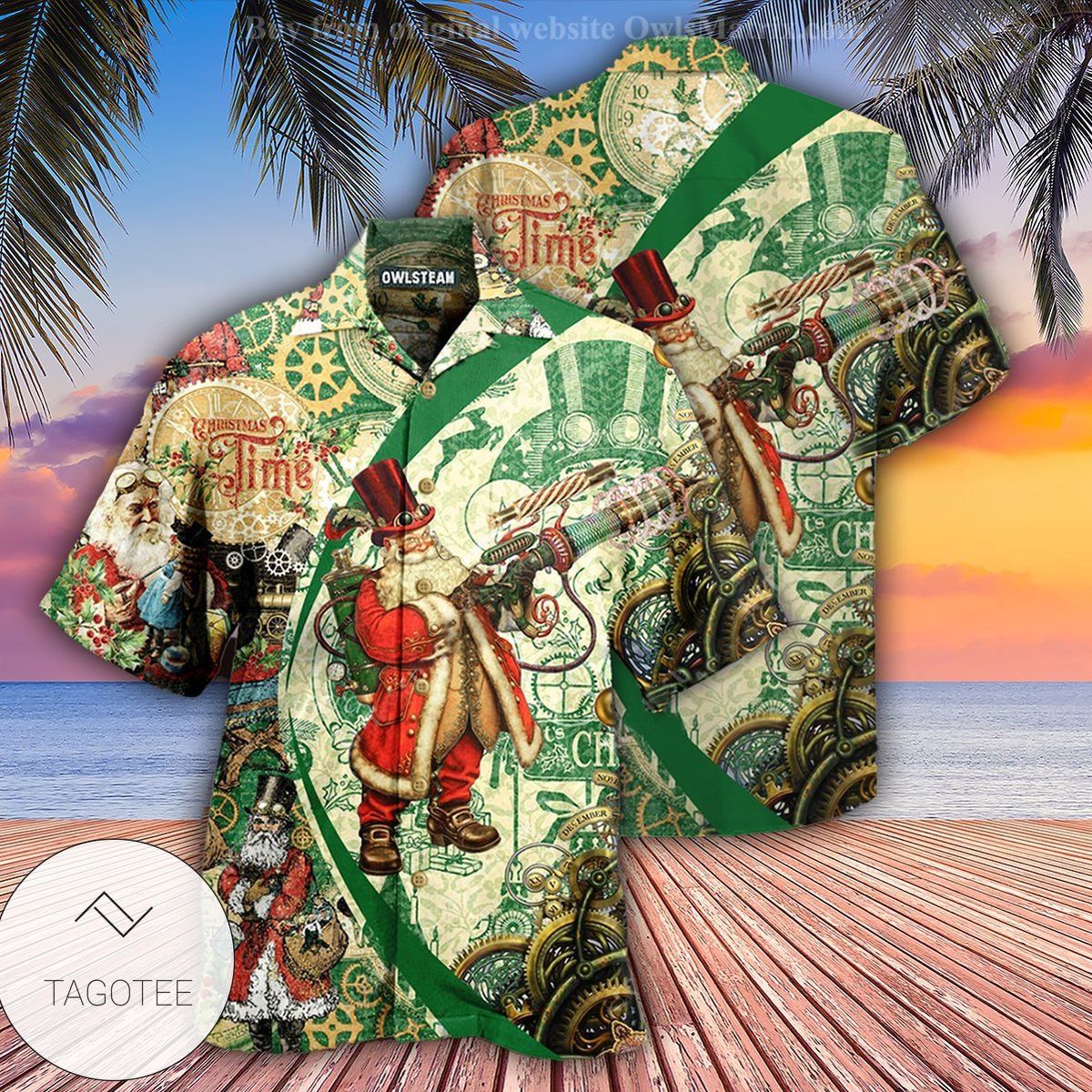Christmas Steampunk Santa Clause Edition Hawaiian Shirt Christmas Steampunk Santa Clause Edition Hawaiian Shirt