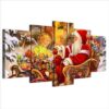 Christmas Xmas Holiday Cheer 11 - Christmas 5 Panel Canvas Art Wall Decor