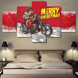 Christmas Xmas Holiday Cheer 14 - Christmas 5 Panel Canvas Art Wall Decor
