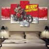 Christmas Xmas Holiday Cheer - Christmas 5 Panel Canvas Art Wall Decor