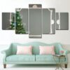 Christmas - Abstract 5 Panel Canvas Art Wall Decor