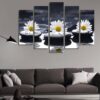 Chrysanthemum Massage - Nature 5 Panel Canvas Art Wall Decor